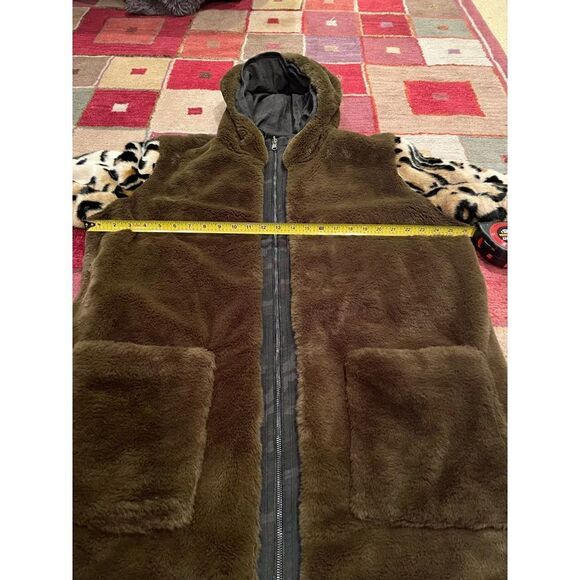DL1961 Phoebe Camo & Faux-Fur Reversible Jacket Size Large - Picture 6 of 16